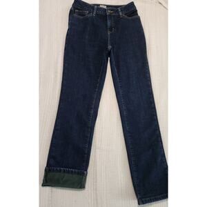 L.L. Bean Women’s True Shape Jeans Size 4 – High-Rise Straight-Leg Fleece Lined